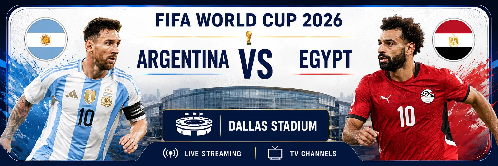 Argentina and Egypt before their World Cup 2026 Round of 16 match