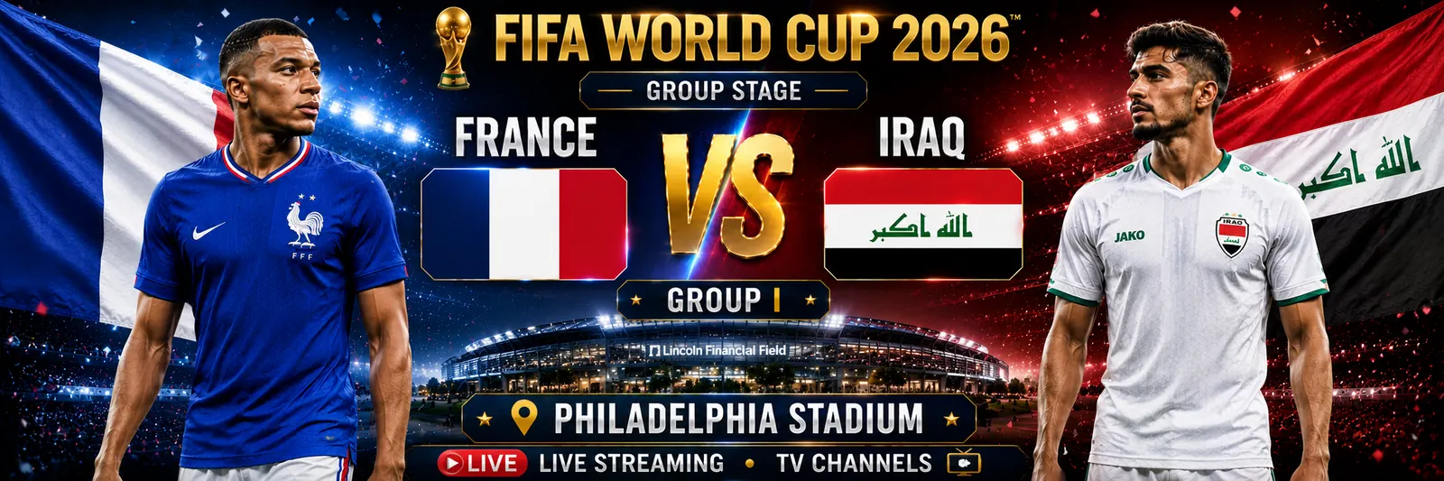France and Iraq before their World Cup 2026 Group I match