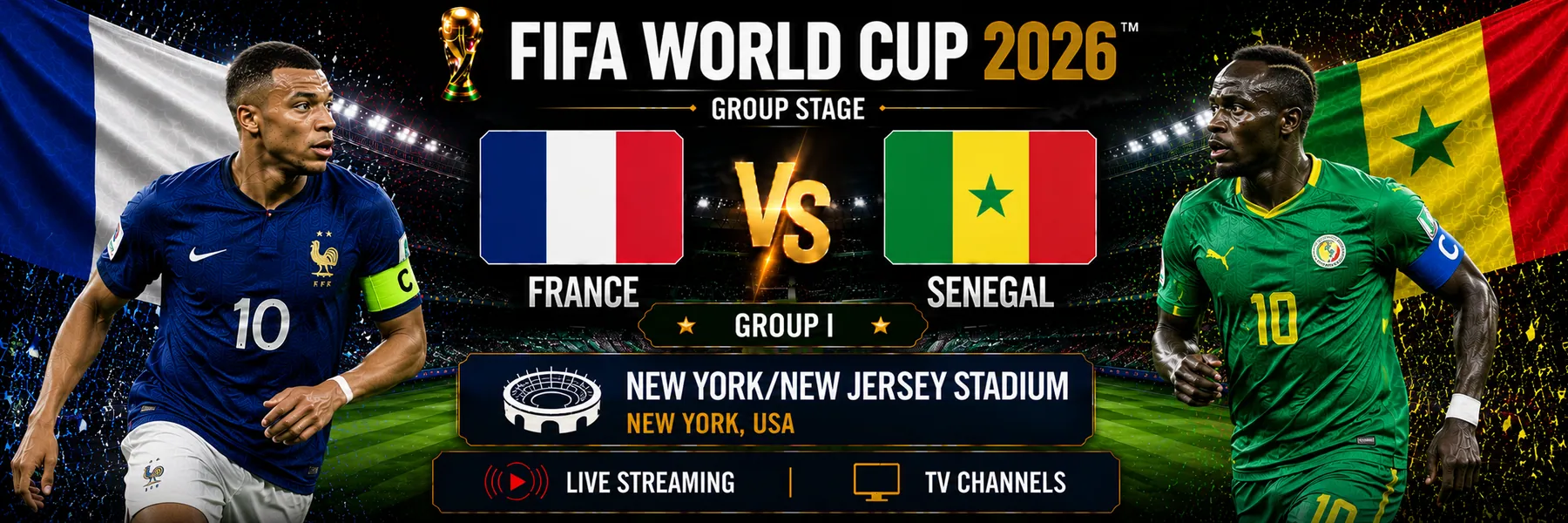 France and Senegal before their World Cup 2026 Group I match
