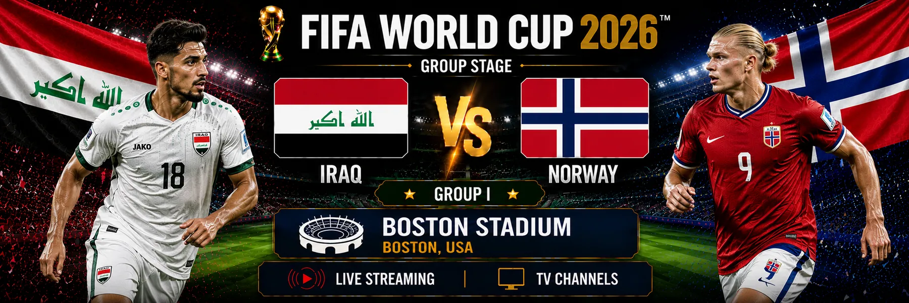 Iraq and Norway before their World Cup 2026 Group I match