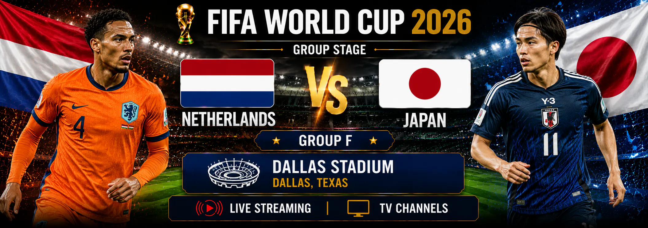 Netherlands and Japan before their World Cup 2026 Group F match