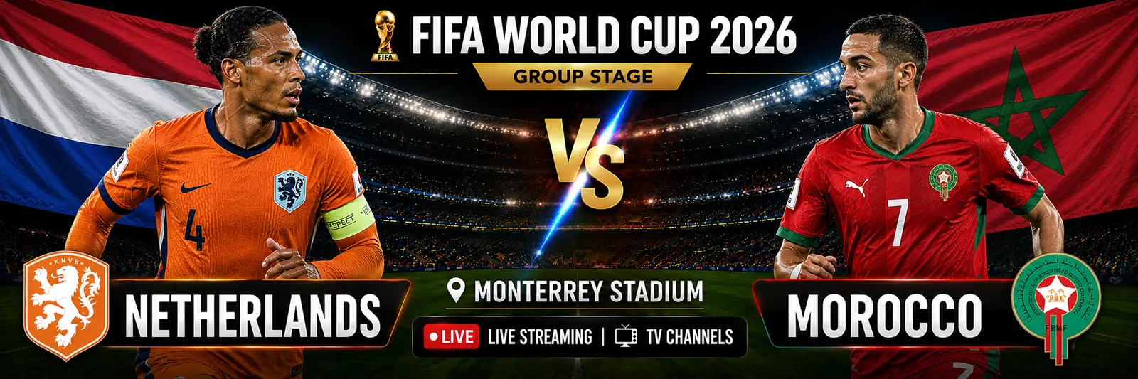 Netherlands and Morocco before their World Cup 2026 Round of 32 match