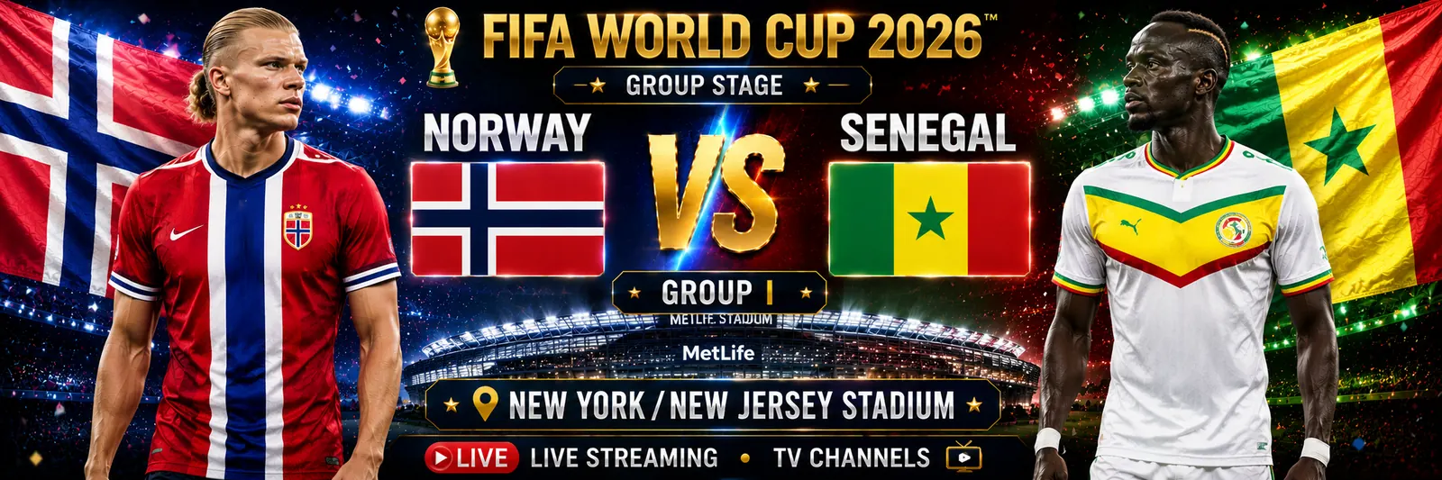 Norway and Senegal before their World Cup 2026 Group I match