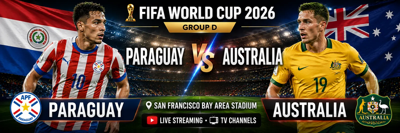 Paraguay and Australia before their World Cup 2026 Group D match