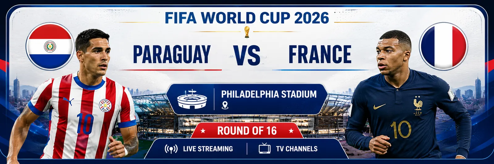 Paraguay and France before their World Cup 2026 Round of 16 match