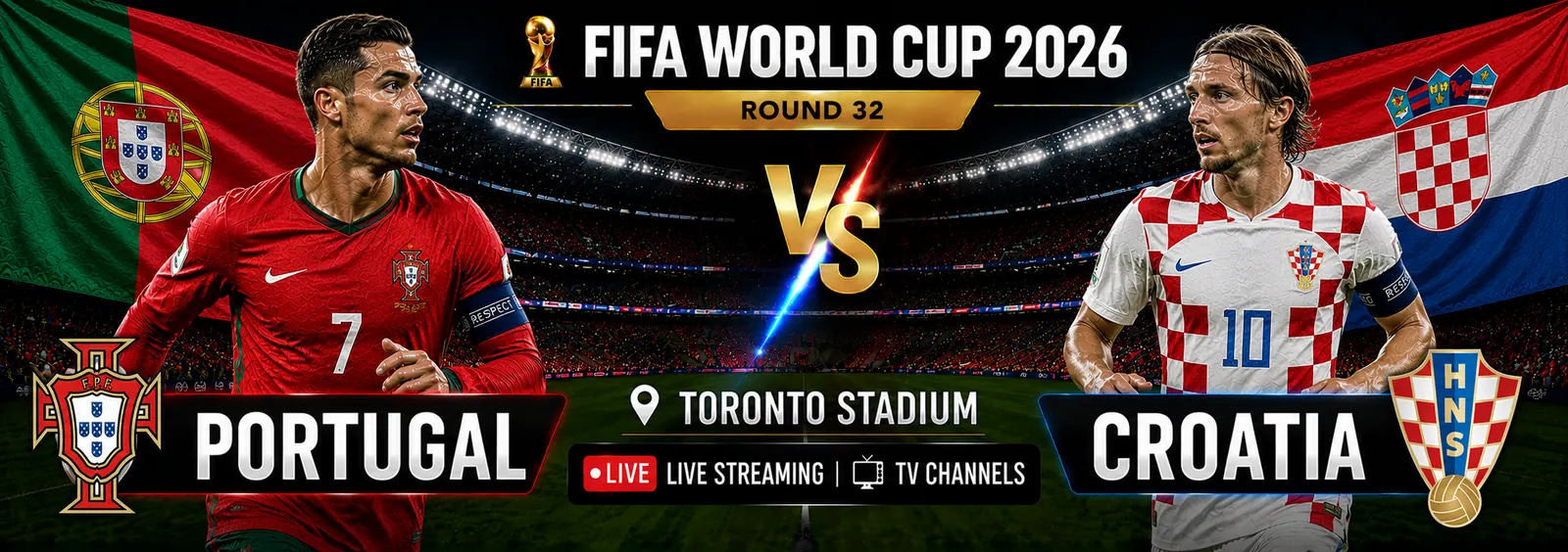 Portugal and Croatia before their World Cup 2026 Round of 32 match