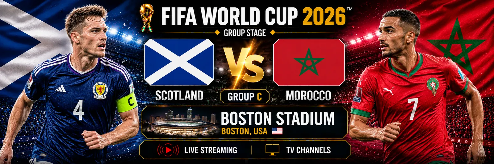 Scotland and Morocco before their World Cup 2026 Group C match