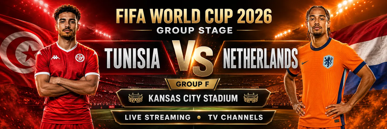Tunisia and Netherlands before their World Cup 2026 Group F match