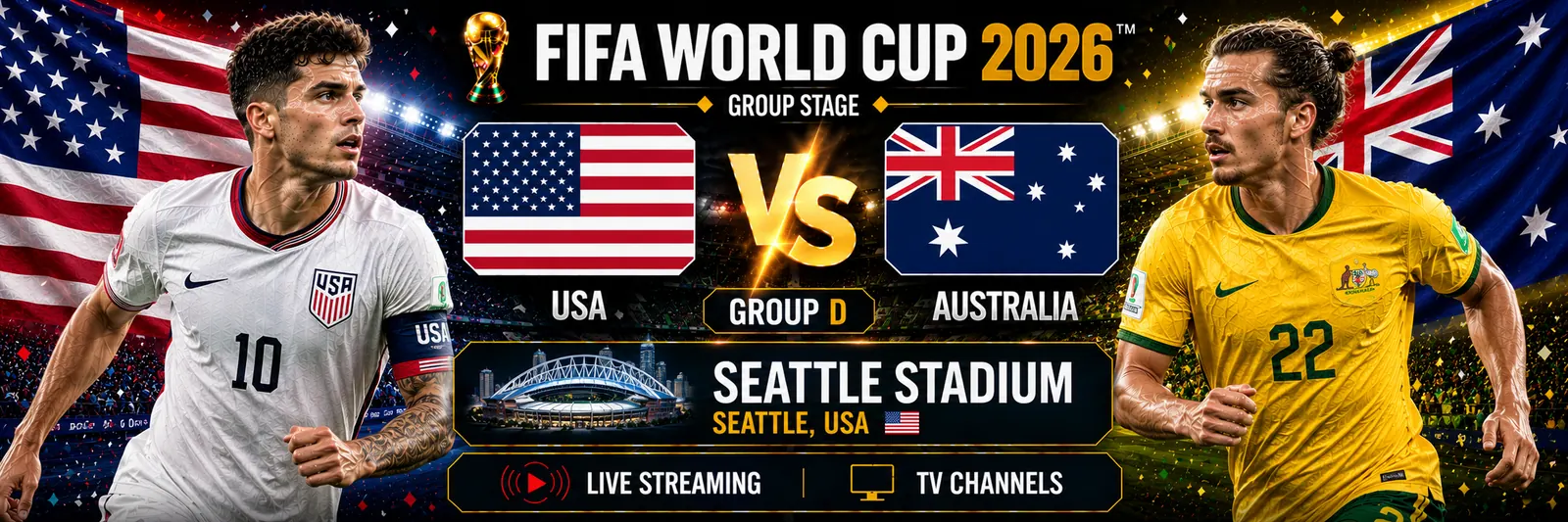 USA and Australia before their World Cup 2026 Group D match